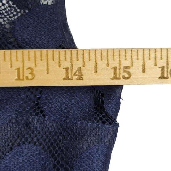 Betsey Johnson Princess Style Dress Size 2 Navy Polka Dot Lace Sleeveless - Picture 8 of 9